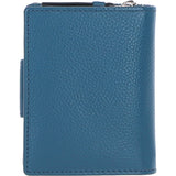 Ashwood Leather RFID Secure Wallet/Purse with Zip and Stud Closure Teal: X-30