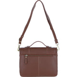 Elegance Satchel Leather Hangbag Tan: M-89