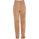 Womens Suede Leather Trousers Sand/Sue: 766 TROUSERS