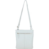 Ashwood Leather Smart Tab Cross Body Bag Ice Grey: 63621/Tab