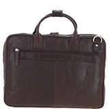 Classic Leather Laptop Bag Brandy: Q-44