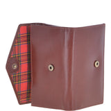 Small Vegetable Tanned Cash And 12 Card Envelope Purse Chestnut: V-62