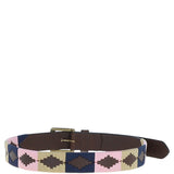 Ashwood Leather Multicolored Handmade Belt Beige: POF-17