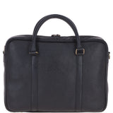 Mens Leather Laptop Messenger Bag Black: JOE