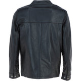 Ashwood Men’s Casual Real Leather Jacket with Mandarin Collar and Hidden Zip Black: AWM-COOPER