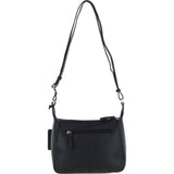 Ashwood Real Leather Top Zip Crossbody Bag Black: 63931
