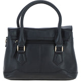 Elegant Ashwood Compact Handbag with Detachable Crossbody Strap Black: Y-55