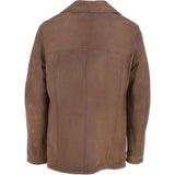 Trapper Lamb Leather Brando Collared Jacket Brown 27: Box