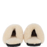 Women's Classic  Suede Sheepskin Slippers Black/Silver: FEN-LADIES SLIPPERS