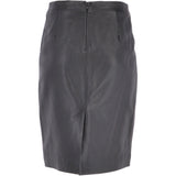 Women's Leather Pencil Skirt  Black : V2 Knee