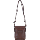 Ashwood Leather Men's Buckle Crossbody Bag Chestnut: S-60