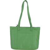 Designer Leather Shoulder Bag with Secure Zip Pocket Fern: Bray
