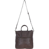 Stylish Ashwood Leather Shopper Bag with Crossbody Strap Brown: GV-64037