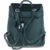 Ashwood Leather & Harris Tweed® Cloth Compact Backpack Green/Watch: TW-65-18-GW
