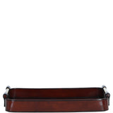 Luxuary Leather Serving Tray Chestnut: LF-157