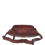 Vintage Leather Travel Waist Bag Tan: Ed