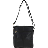 Michigan Leather Body Bag Black: M-56