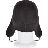 Leather Hunting Trapper Hat With Sheepskin Fur Brown Brissa: 018S