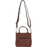 Ashwood Leather & Tweed Handbag with Removable Crossbody Strap Tan/Green Check: TW-21-010-TGNH