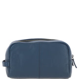 Gabicci Leather Washbag With Striped Navy: GB-64953