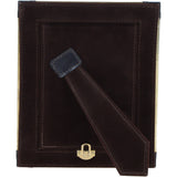 Exquisite Ashwood Leather Picture Frame (L) with Golden Accents Navy: LF-123