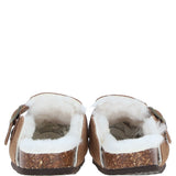 Fenland Unisex Sheepskin Slippers Tan: unisex-cork-slippers