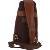 Michigan Leather Three Pocket Sling Bag Cognac: M-53