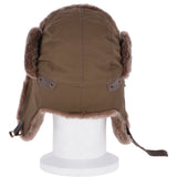 Trapper Hat With Sheepskin Fur Olive: 030-T