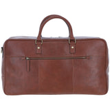 Mens Leather Holdall Weekend Bag Chestnut: CALVIN