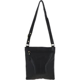 Ladies Michigan Pocket Crossbody Bag Black : M-68