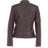 Leather Biker Jacket Bordeaux: G 2131