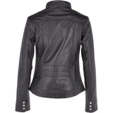 Leather Biker Jacket Black: N-21