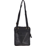 Leather Vintage Medium Flight Shoulder Bag Black : G-33