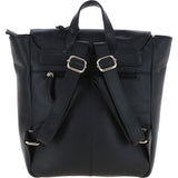 Ashwood Real Leather Flapover Backpack Black: 64257