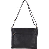 Ashwood Womens Vintage Medium Leather Shoulder Bag Black: G23
