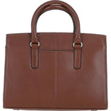 Ashwood Leather Handbag with Detachable Crossbody Strap 2 Tone Tan: 64747