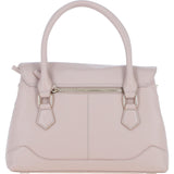Premium Leather Shoulder Bag with Detachable Crossbody Strap Beige: Y-56