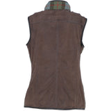 Ashwood Women's Country Tweed Check Waistcoat with Leather Trim Brown/Macleod: TW-702-01-BM