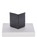 Cow Waxy Leather Classic 6 Card Bill-Fold  Wallet Black : 1556
