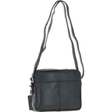 Ashwood Leather Ladies Crossbody Bag Black: Glasgow