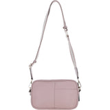 Compact Twin Zip Ashwood Leather Crossbody Bag Wood Rose: X-35