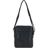 Real Leather Messenger Bag Black: LISBON