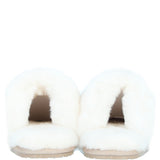 Classic Ladies Suede Sheepskin Slippers Beige