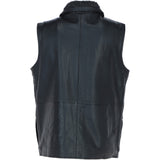Ashwood Men's Leather Waistcoat Black Nap: LUCK