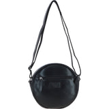Ashwood Leather Round Crossbody Bag Black: P-66