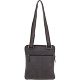 Real Leather Messenger Bag with Multiple Pockets Brown: MOSCOW