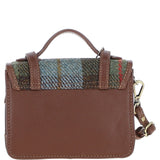 Ashwood Leather & Harris Tweed® Cloth Mini Satchel Bag with Twist Lock Tan/Mcload: TW-32-02-TM
