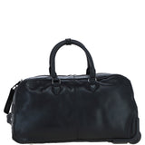 Luxurious Leather Wheeled Duffle Bag Black: pl-50