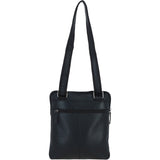 Real Leather Messenger Bag with Multiple Pockets Black: MOSCOW