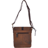 Mens Vintage Oily Hunter Leather Travel Bag Brown: TOBY